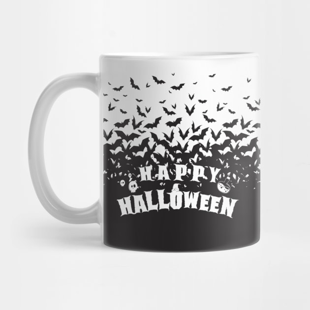 Happy Halloween Bats by Monosshop